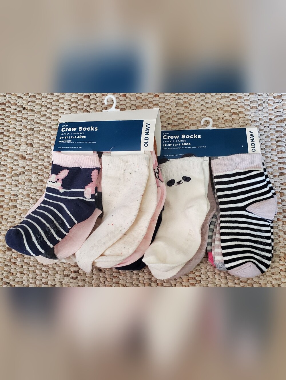 2 packs of Girls 2T-3T Crew Socks